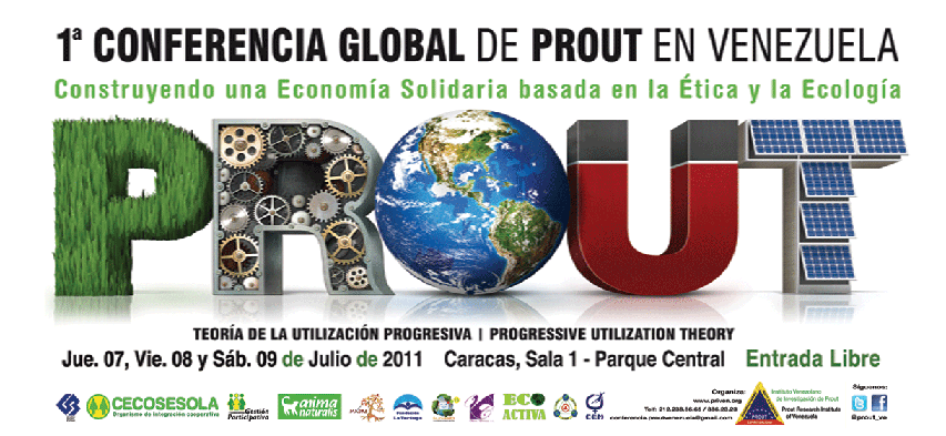 "Invitation poster for 2011 Prout global conference in Caracas, Venezuela"
